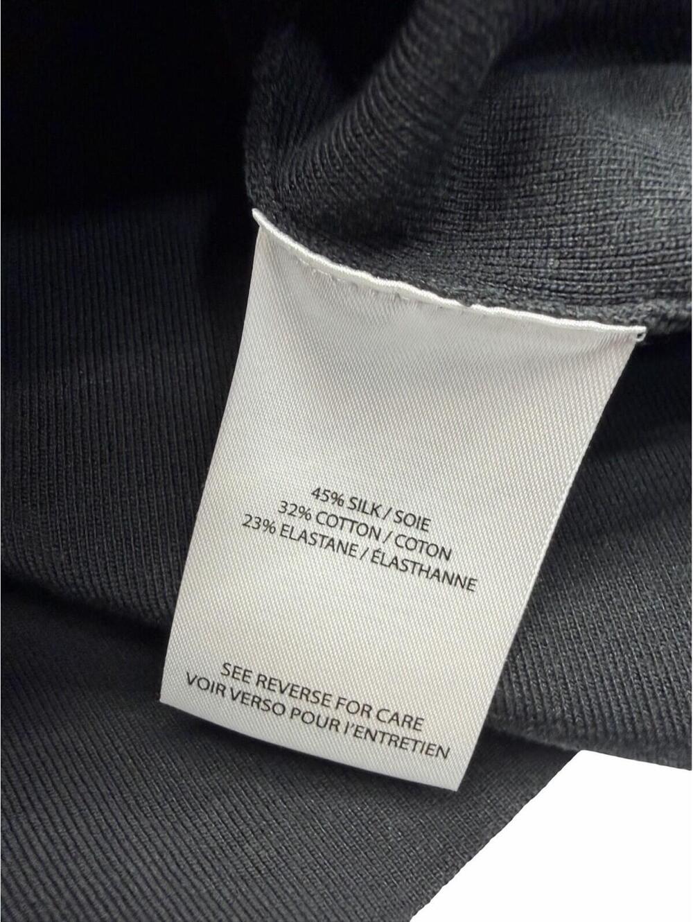 Judith & Charles Silk Cotton V-Neck Shell Black Size L - Picture 4 of 4